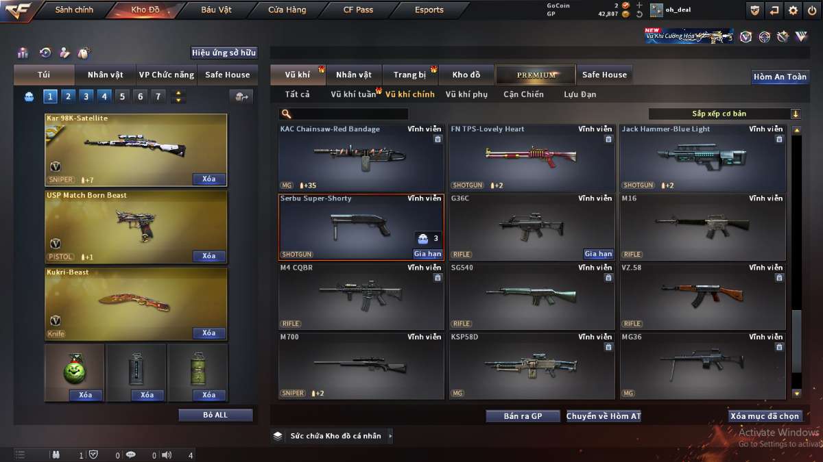 shop acc cf uy tin gia re